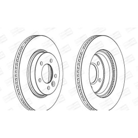 Тормозной диск передний CHAMPION 562666ch1