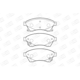 Тормозные колодки передние CHAMPION 573332ch