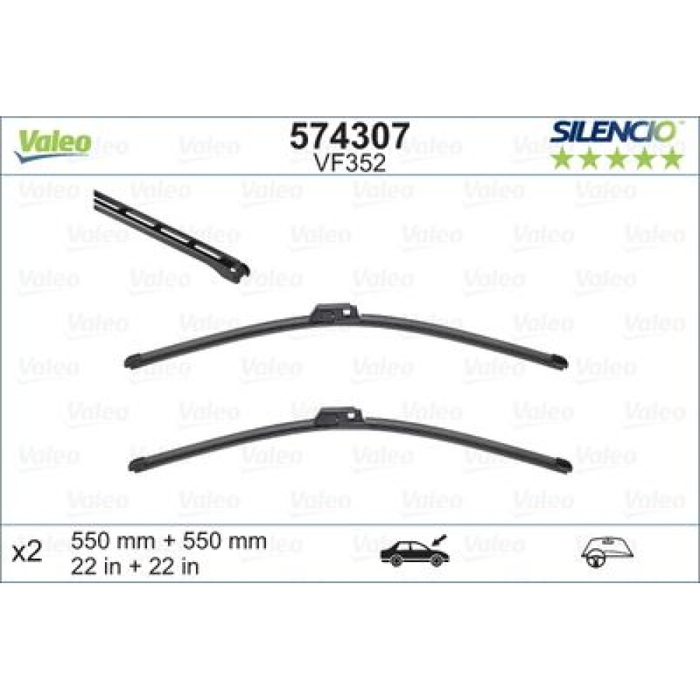 Комплект щіток склоочисника VALEO 574307