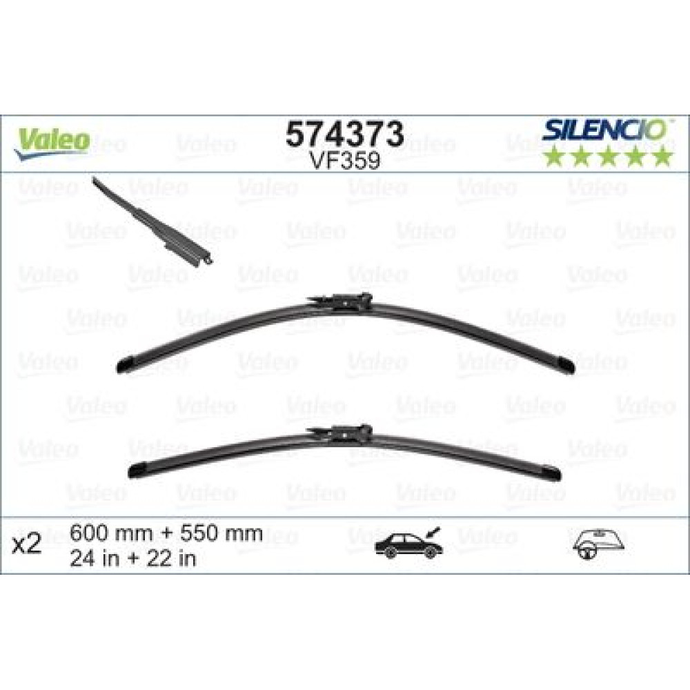 Комплект стеклоочистителей VALEO 574373