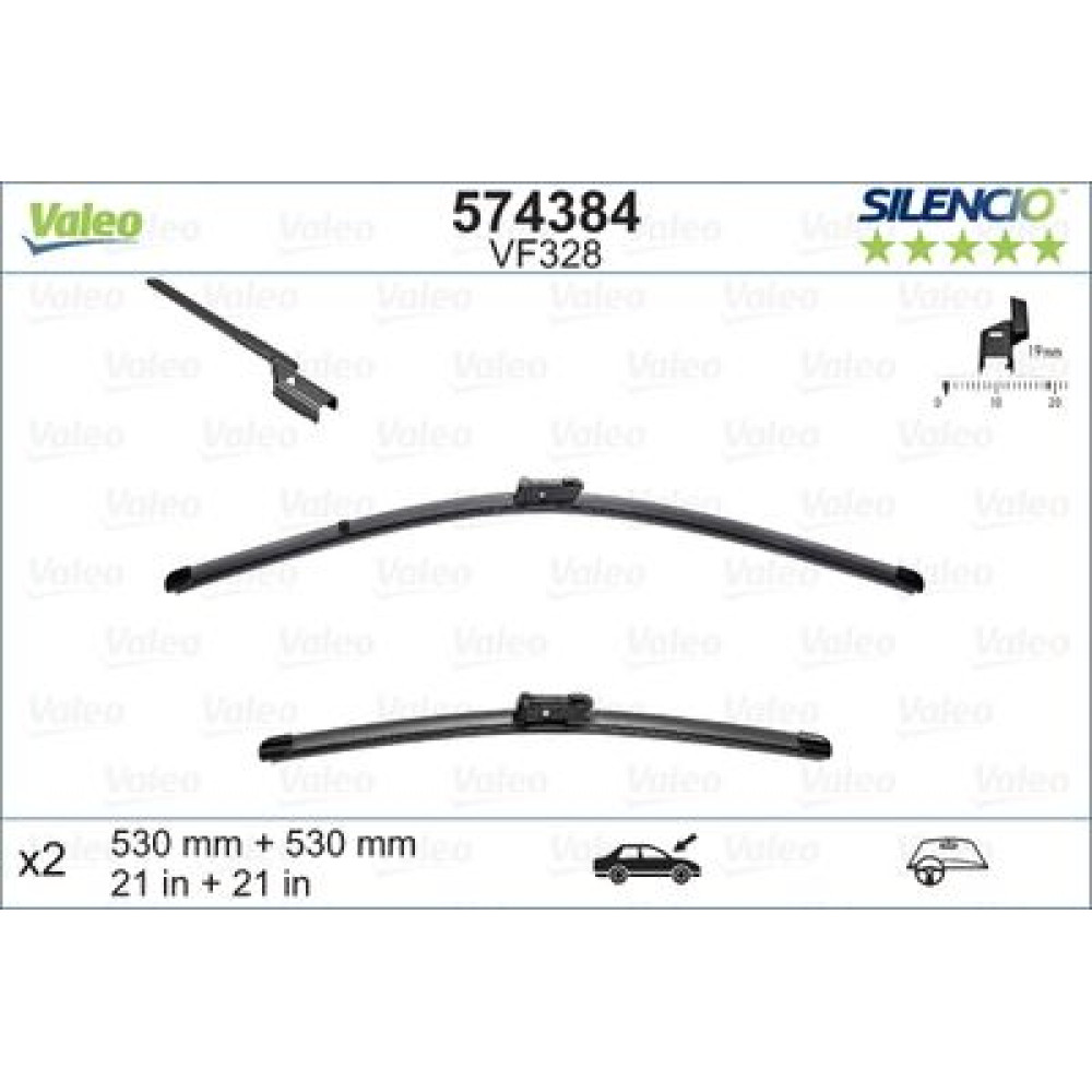 Комплект стеклоочистителей VALEO 574384