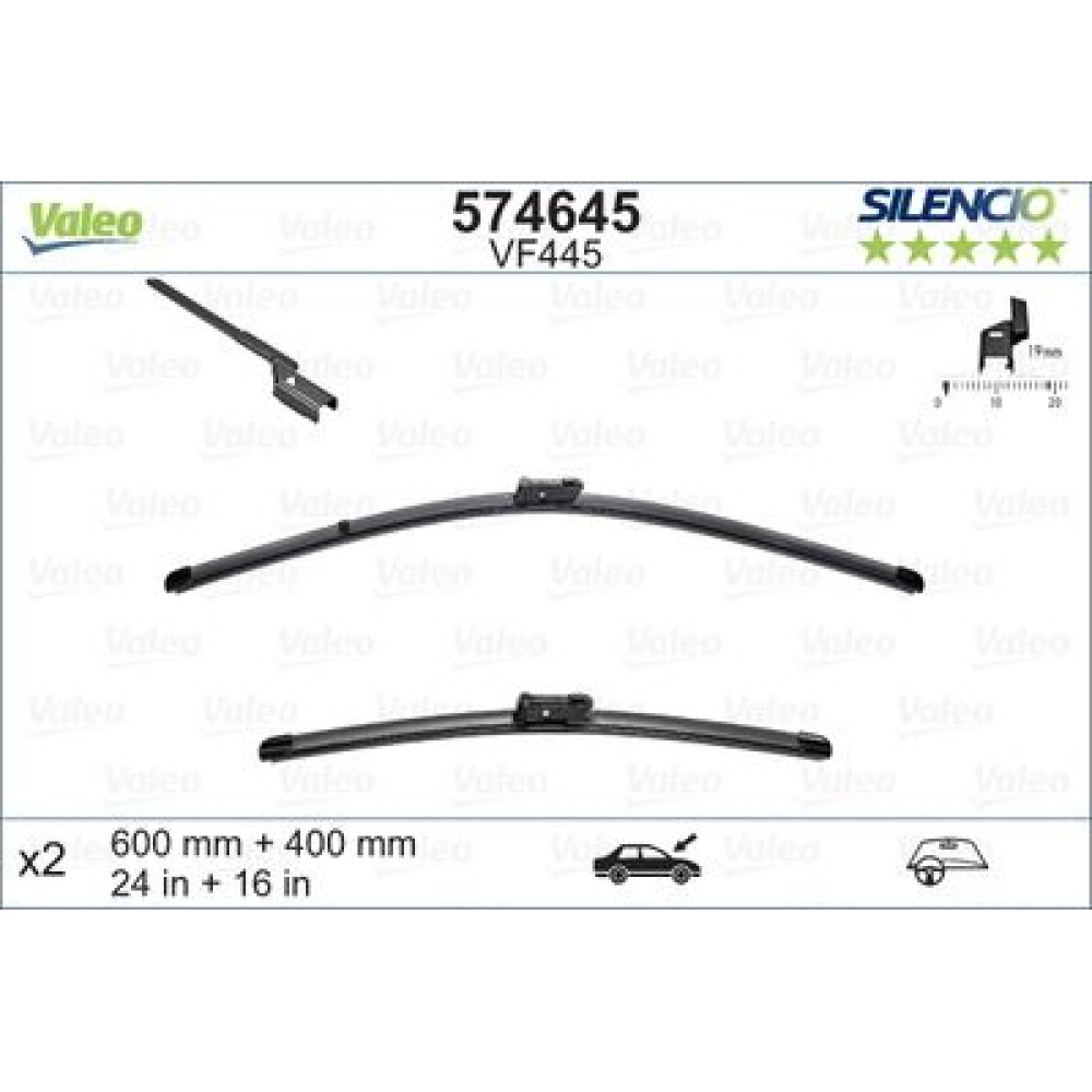 Комплект стеклоочистителей VALEO 574645