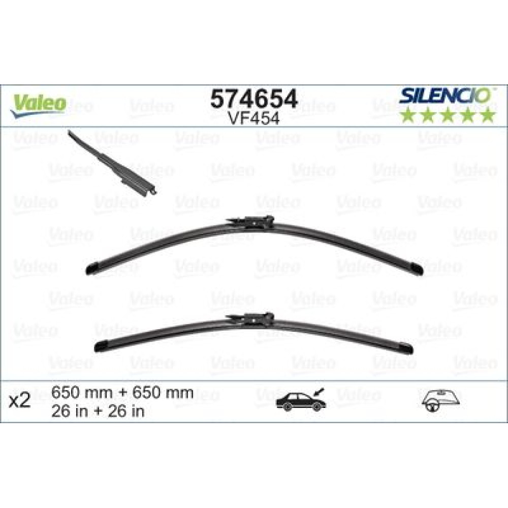 Комплект стеклоочистителей VALEO 574654