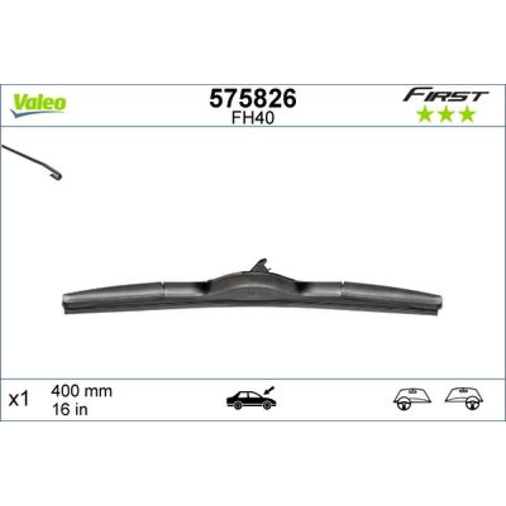 Гібридна щітка склоочисника First Covertech 400мм VALEO 575826