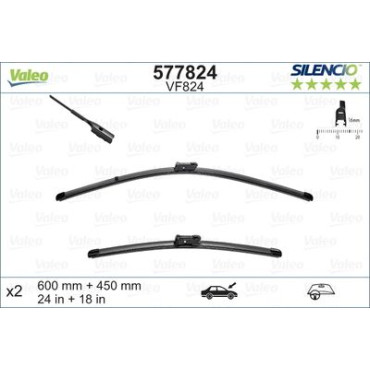 Комплект стеклоочистителей VALEO 577824
