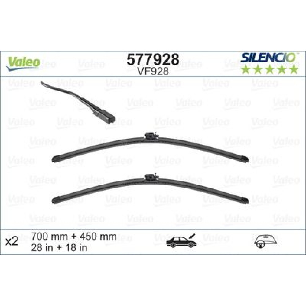 Комплект щіток склоочисника VALEO 577928