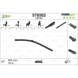 Бескаркасная щетка стеклоочистителя HydroConnect Front 400мм VALEO 578502