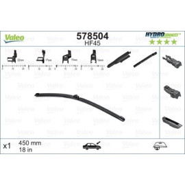 Бескаркасная щетка стеклоочистителя HydroConnect Front 450мм VALEO 578504