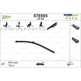 Безкаркасна щітка склоочисника HydroConnect Front 475мм VALEO 578505