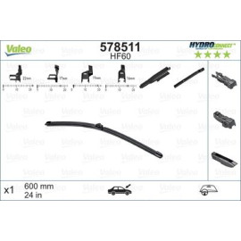 Безкаркасна щітка склоочисника HydroConnect Front 600мм VALEO 578511