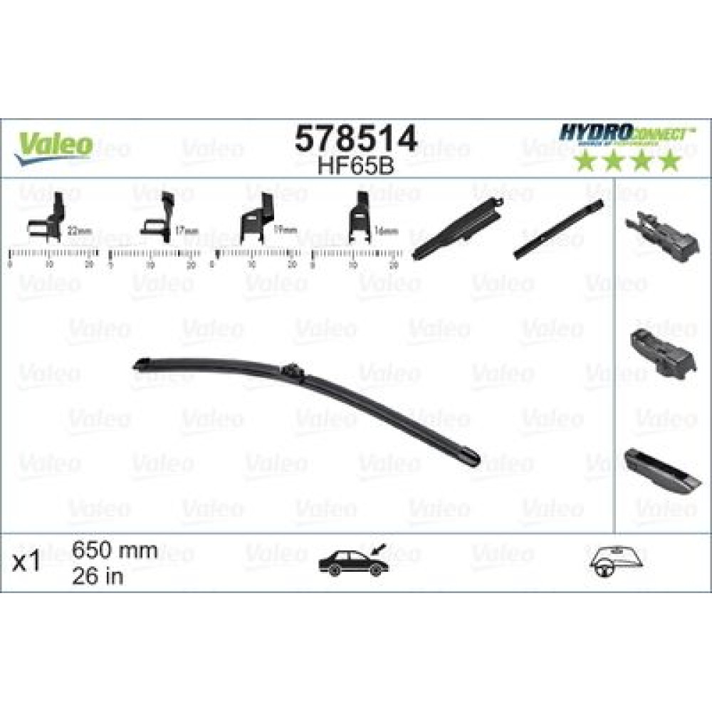 Щітка склоочисника VALEO 578514
