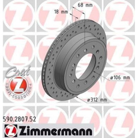 Диск тормозной ZIMMERMANN 590280752