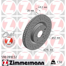 Диск тормозной ZIMMERMANN 590281052