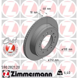 Диск гальмiвний Coat Z ZIMMERMANN 590282120