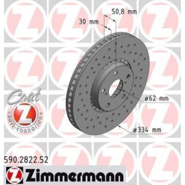 Диск гальмівний лівий ZIMMERMANN 590282252