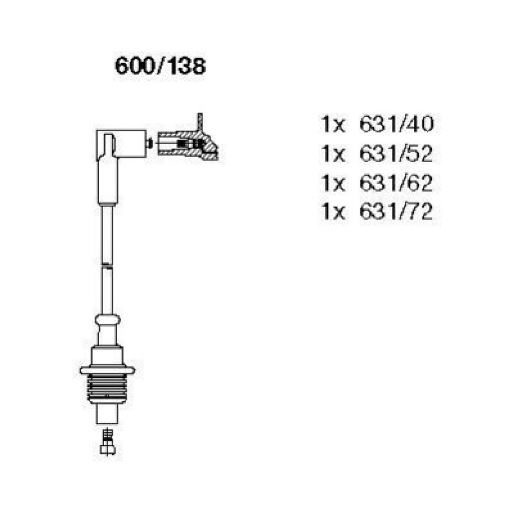 Комплект проводів високої напруги BREMI 600138