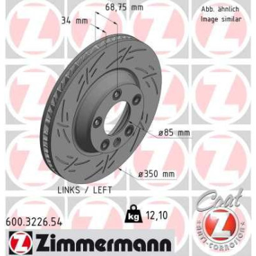 Диск тормозной левый ZIMMERMANN 600322654