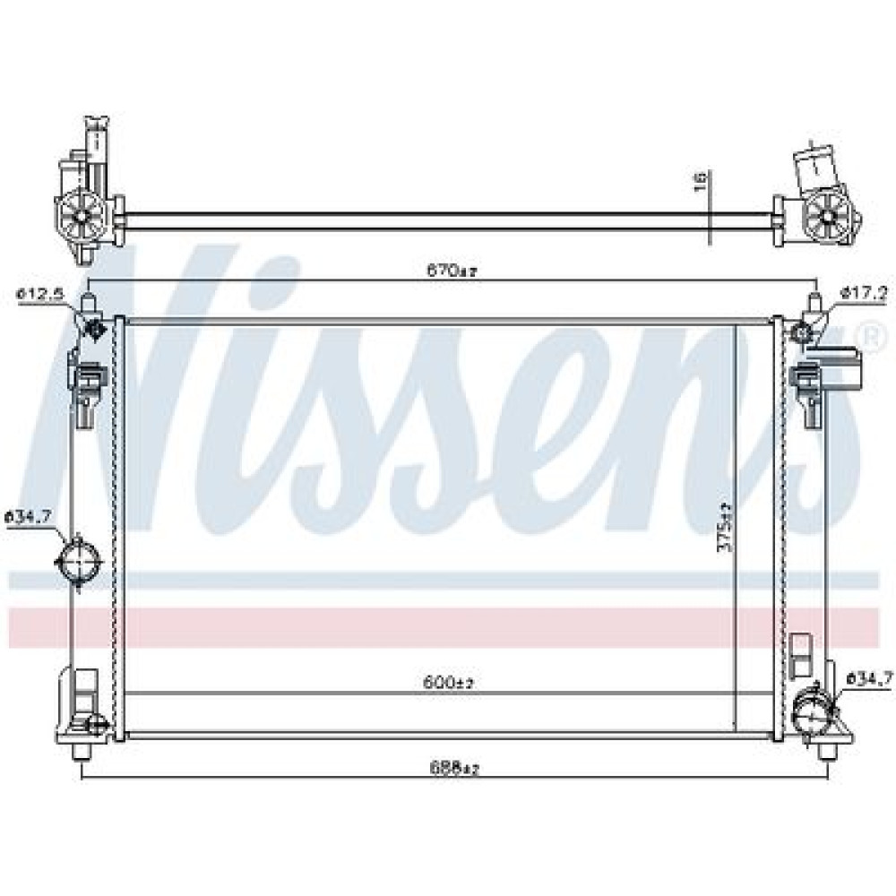 Радиатор охлаждения двигателя NISSENS 606838