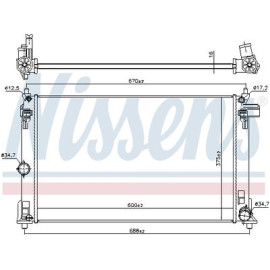 Радиатор охлаждения двигателя NISSENS 606838