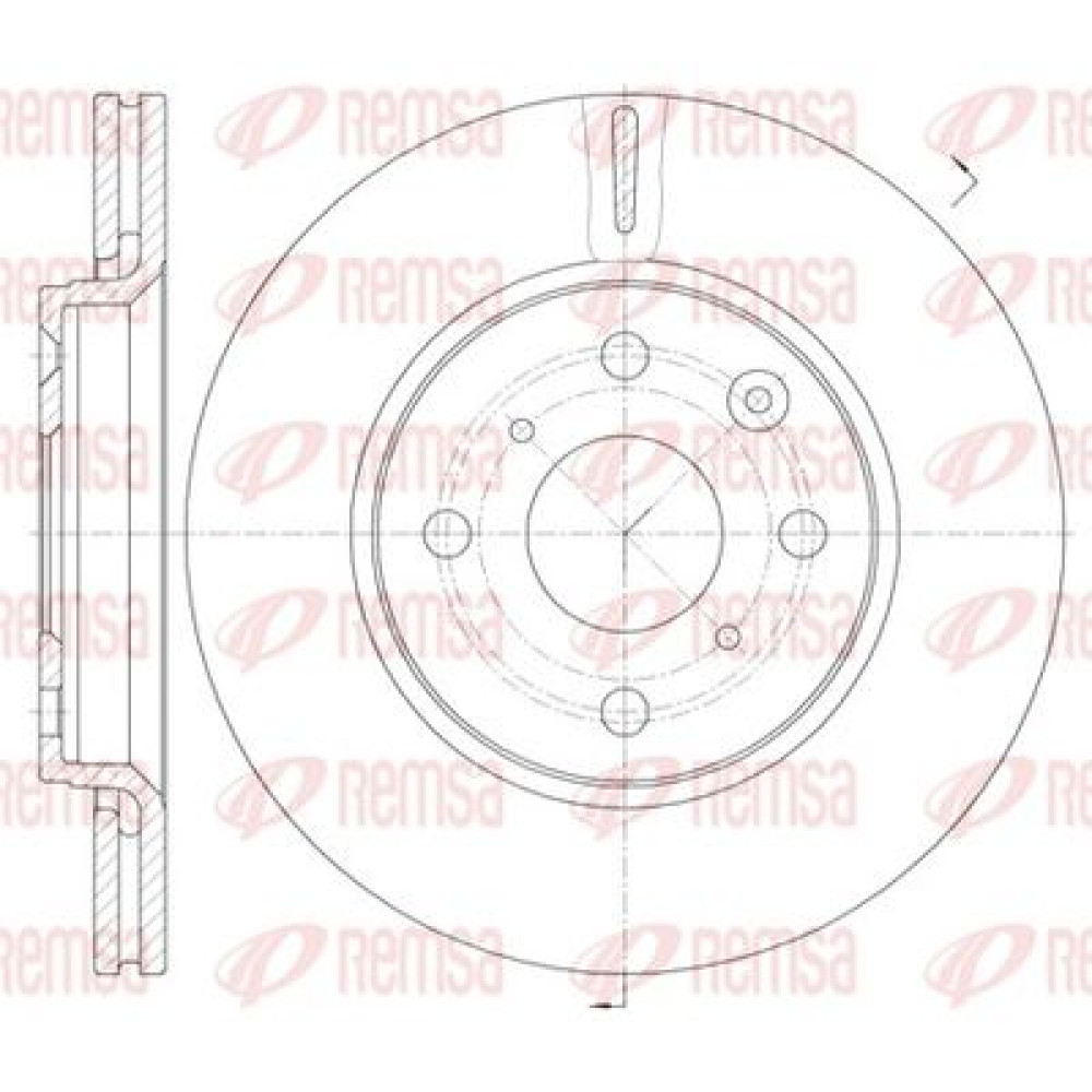 Диск тормозной Remsa 6100310