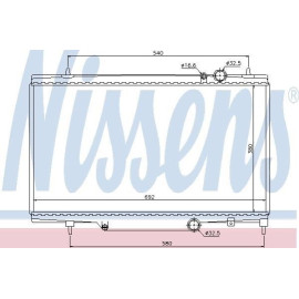 Радіатор охолодження двигуна NISSENS 61297