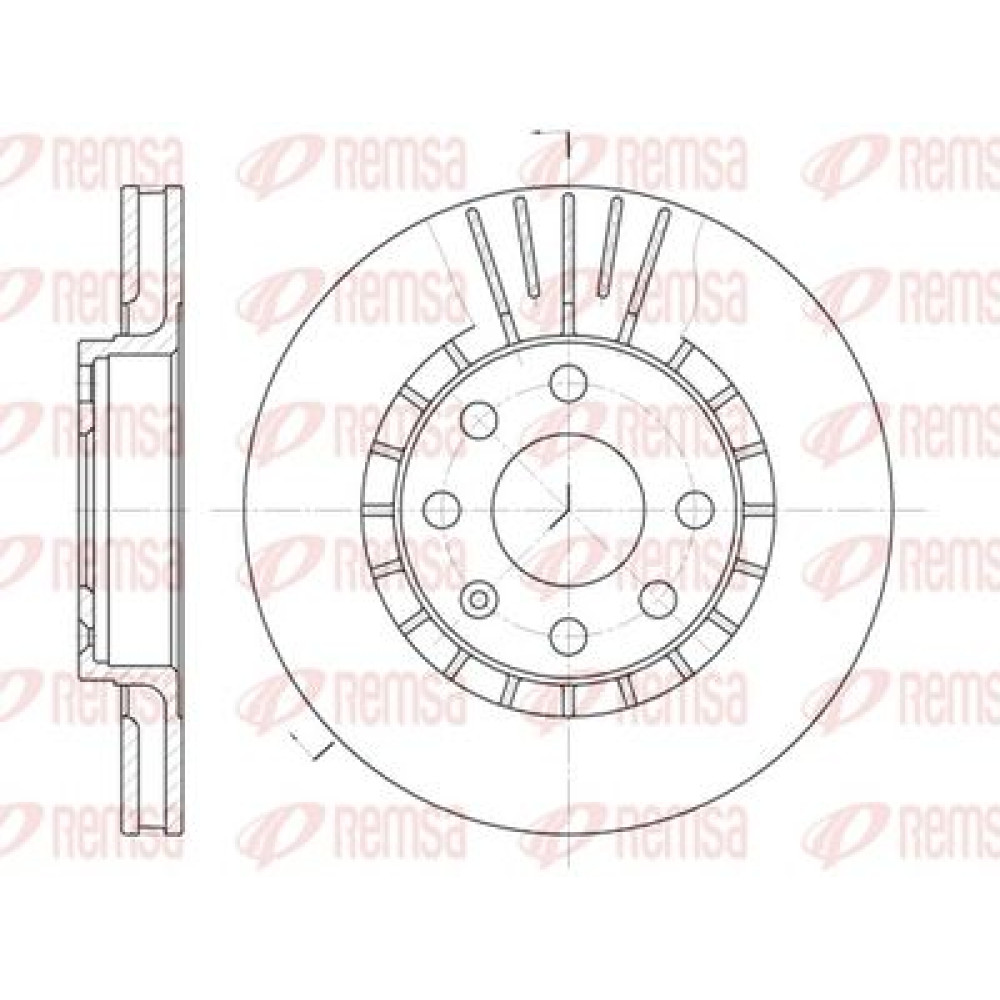 Диск тормозной Remsa 617810
