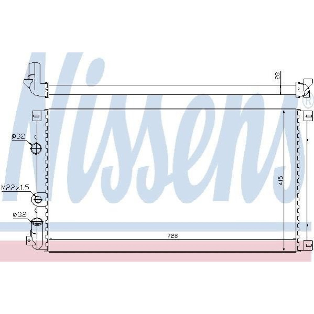 Радиатор системы охлаждения NISSENS 63812a