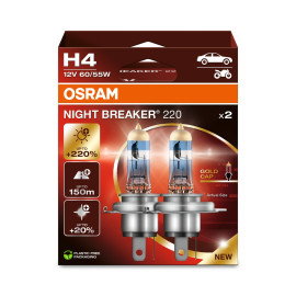 Автолампа Night Breaker 220 H4 12V 60/55W P43T к/т OSRAM 64193nb2202hb