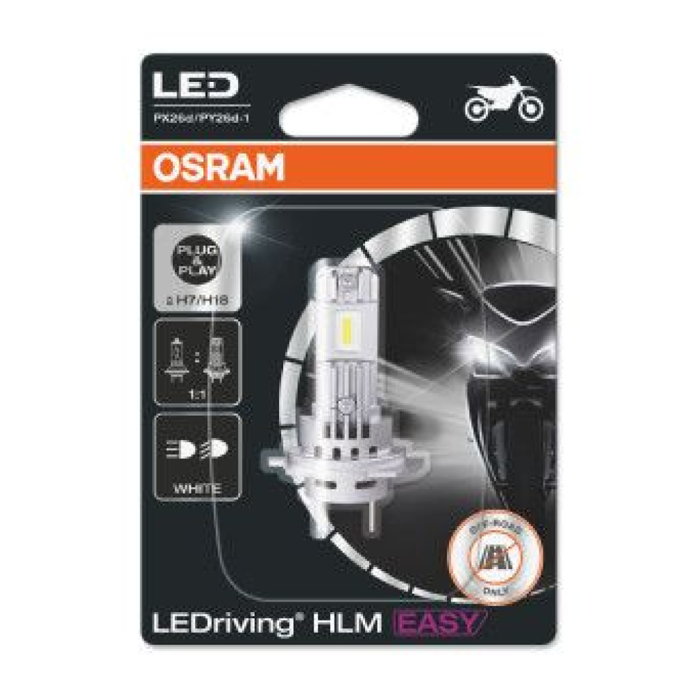 Автолампа H7/H18 16W 12V 6500к PX26D OSRAM 64210dwesy01b