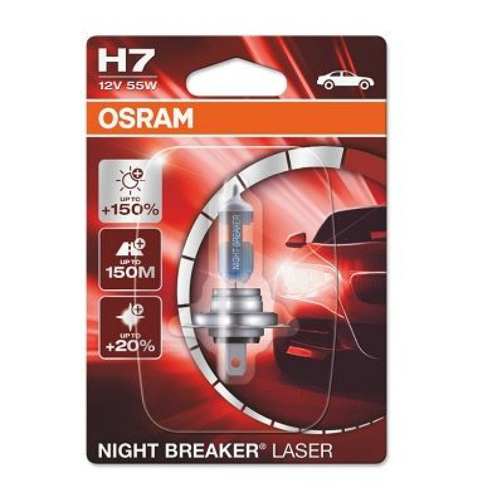 Лампа H7 12V 55W PX26D FS NIGHT BREAKER LASER NG OSRAM 64210nl01b