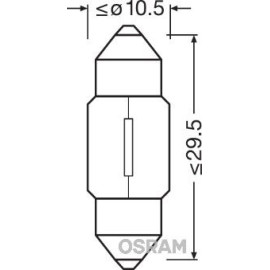 Автолампа (10W 12V SV8,5 10,5x31) OSRAM 6438