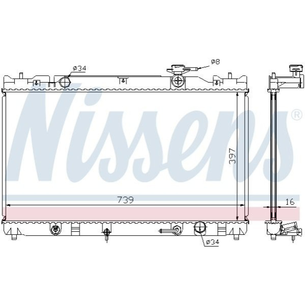 Радіатор системи охолодження NISSENS 646351