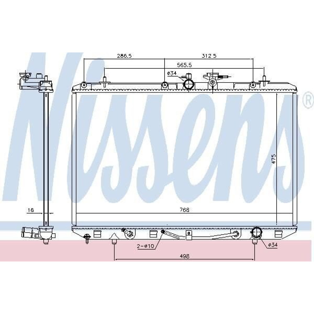 Радиатор охлаждения двигателя NISSENS 646927