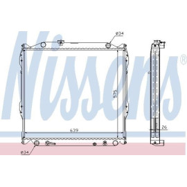 NISSENS 647551 Радіатор системи охолодження NISSENS 647551