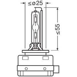 Автолампа ксенонова 85V 35W 4500к PK32d-2 OSRAM 66140xnn