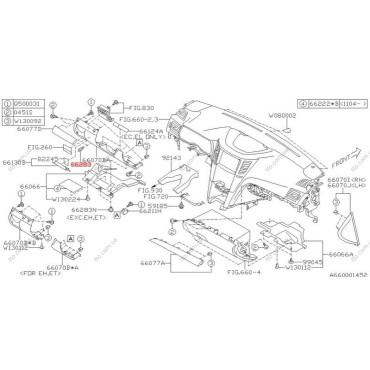 Кліпса SUBARU 66173aj000