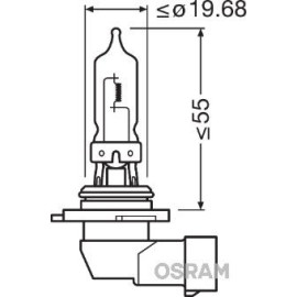 Лампа HB3 12V 100W P20D FS1 STANDARD OSRAM 69005sbp