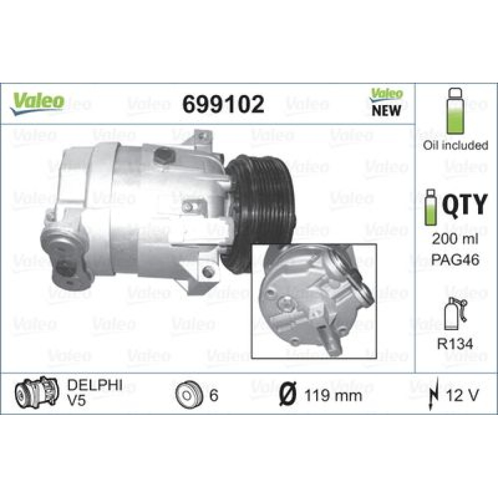 Компресор кондиціонера VALEO 699102