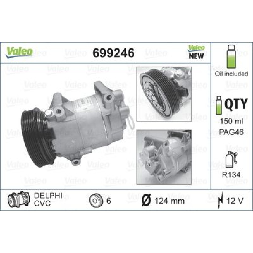 Компрессор кондиционера VALEO 699246