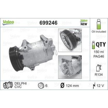 Компрессор кондиционера VALEO 699246