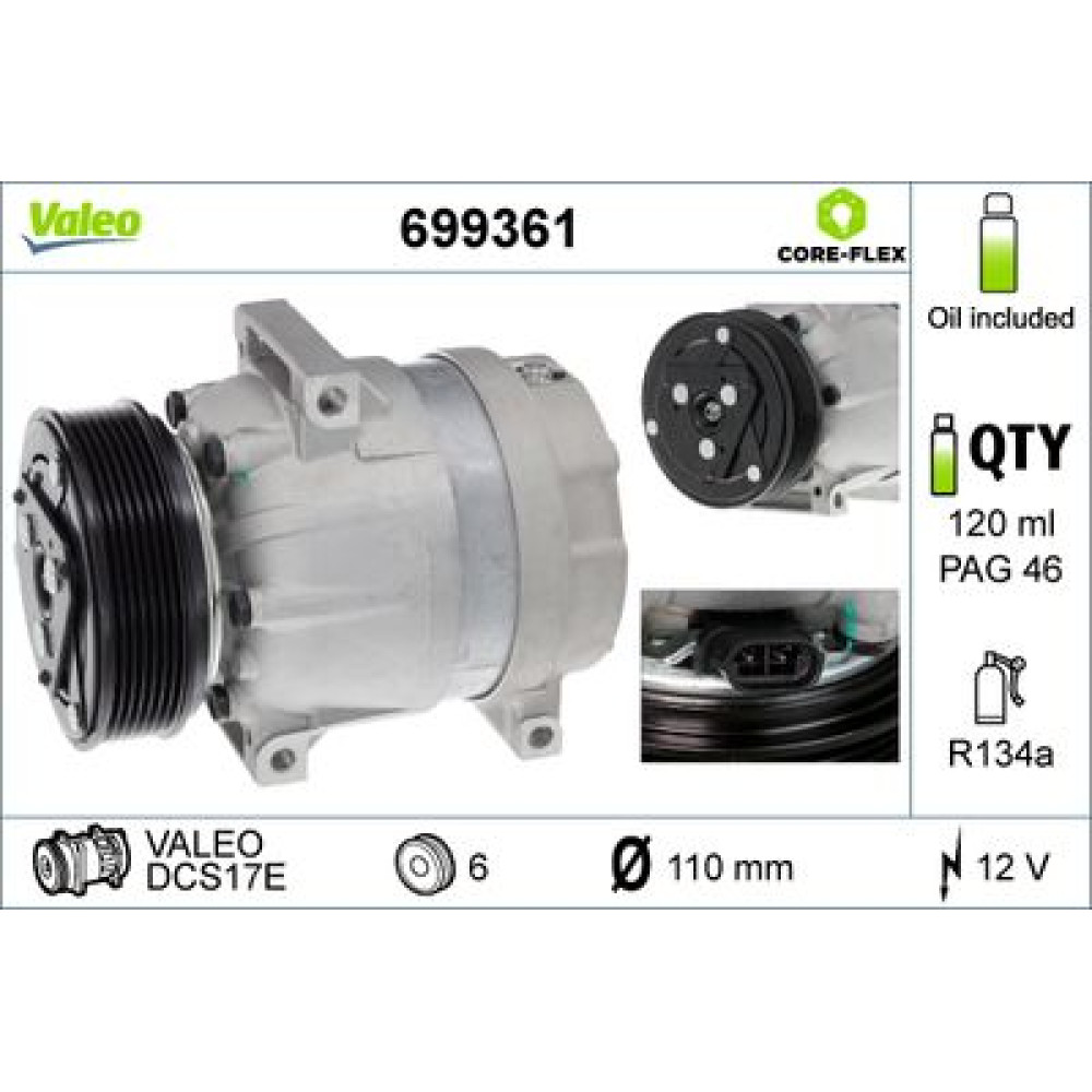 Компрессор кондиционера VALEO 699361