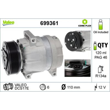 Компрессор кондиционера VALEO 699361