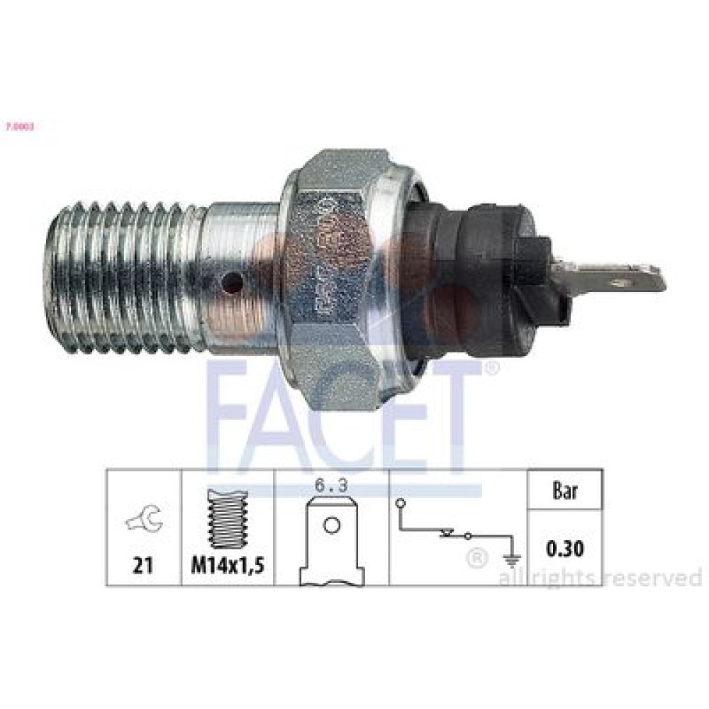 Датчик давления масла FACET 70003