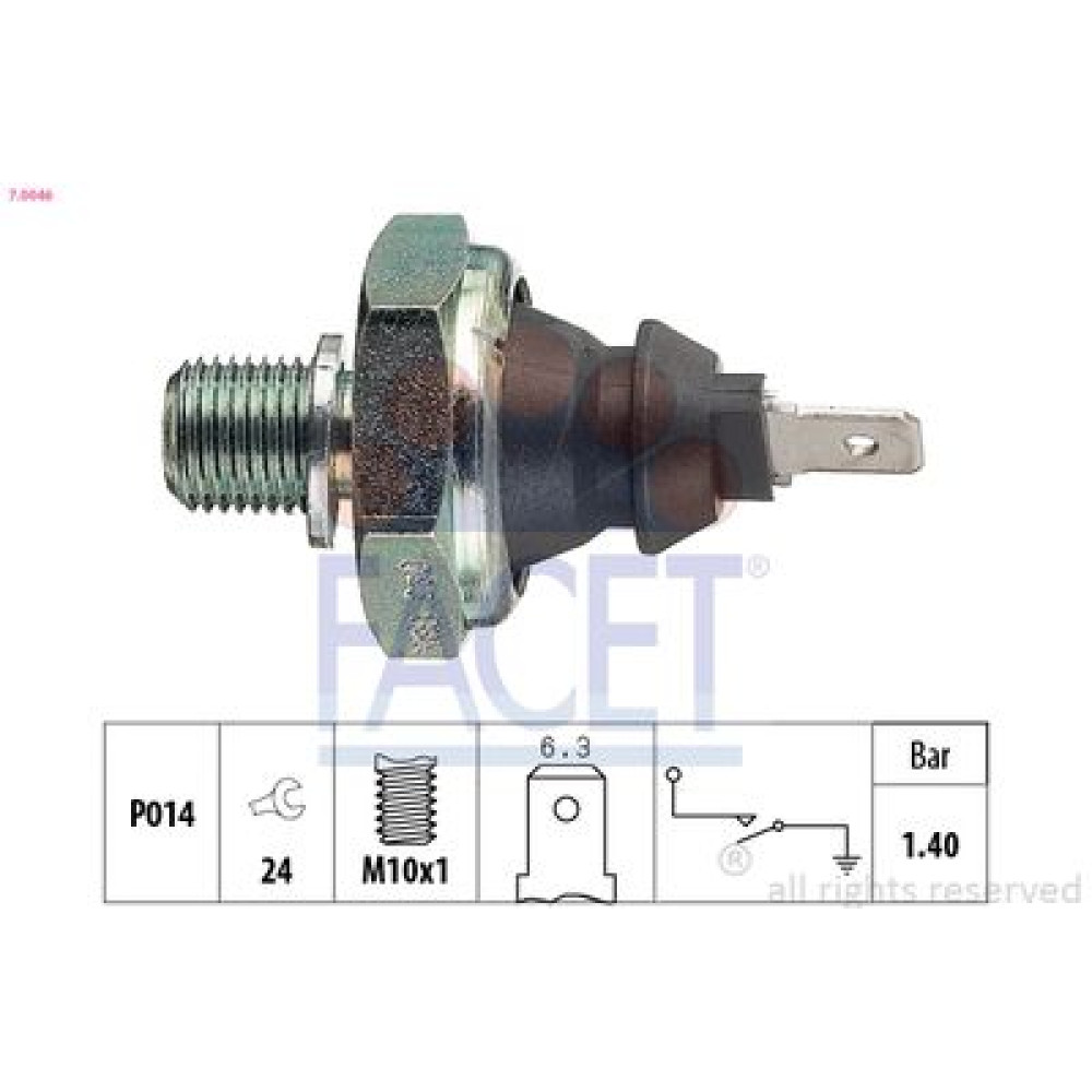 Датчик тиску оливи Audi A3/A4/A6 94-05 FACET 70046