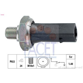 Датчик тиску оливи (1,2-1,6bar/ 1 конт./чорний) VW T4/Golf IV/Audi A4/A6 1.6-5.0 95-10 FACET 70135