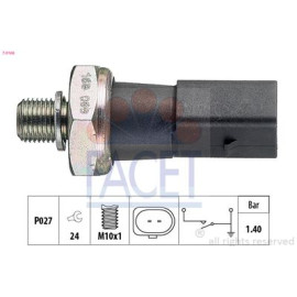 Датчик тиску оливи (1,2-1,6 bar/2 конт./чорний) Golf/Passat/Octavia 2.0TSI 03- FACET 70168