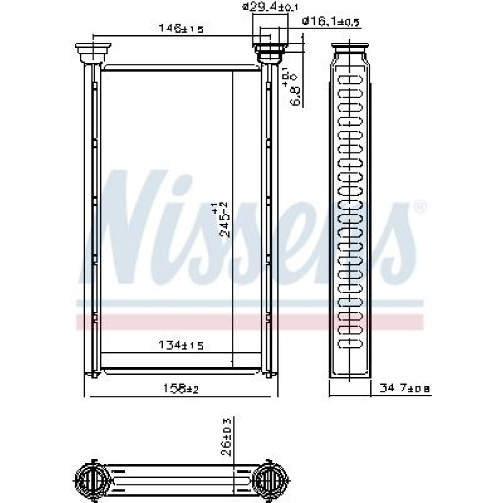 Радіатор пічки NISSENS 707209