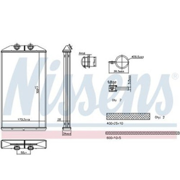 Радіатор пічки NISSENS 707314