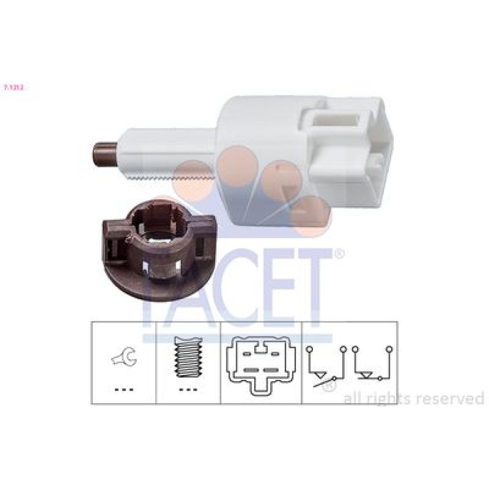 Выключатель стоп-сигнала Avensis 03-08/Camry 06-11/Corolla 06-/Citroen C1 04- FACET 71212