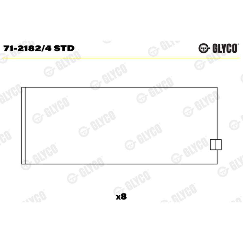 Комплект вкладишів двигуна Glyco 712182/4std